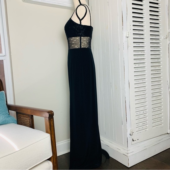 JOVANI Beautiful Black Spaghetti Strap Formal Size 2 - Picture 3 of 9